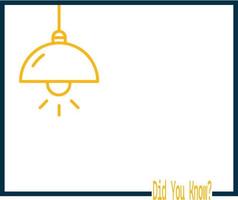 pendaison ampoule comme fait vous savoir, bannière conception pour affaires et publicité. vecteur illustration
