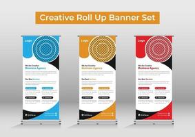 agence commerciale roll up banner vecteur