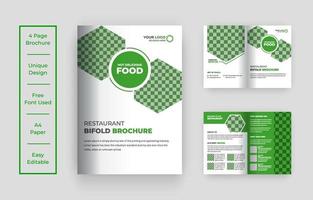 modèle de conception de brochure alimentaire à deux volets vecteur