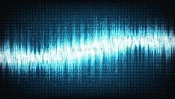 onde sonore numérique moderne sur fond de technologie vecteur