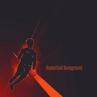 fond d & # 39; ombre silhouette de basket-ball vecteur