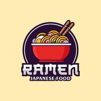 ramen nouille asiatique nourriture conception logo collection vecteur