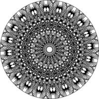 floral art mandala. ethnique conception ornement. arabesque médaillon vecteur