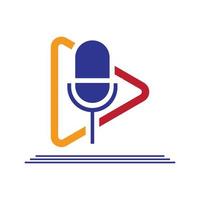Podcast logo images illustration conception vecteur