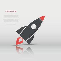 vecteur fusée icône dans plat style. Commencez lancement signe illustration pictogramme. fusée affaires concept.