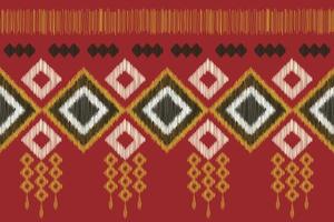 ethnique ikat en tissu modèle géométrique style.africain ikat broderie ethnique Oriental modèle rouge Contexte. abstrait, vecteur, illustration.pour texture, vêtements, écharpe, décoration, tapis. vecteur