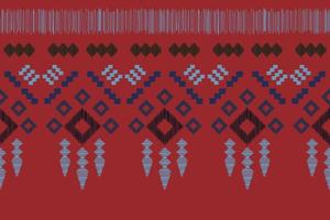 ethnique ikat en tissu modèle géométrique style.africain ikat broderie ethnique Oriental modèle rouge Contexte. abstrait, vecteur, illustration.pour texture, vêtements, écharpe, décoration, tapis. vecteur