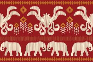 ethnique ikat en tissu modèle géométrique style.africain ikat broderie ethnique Oriental modèle rouge Contexte. abstrait, vecteur, illustration.pour texture, vêtements, écharpe, décoration, tapis. vecteur