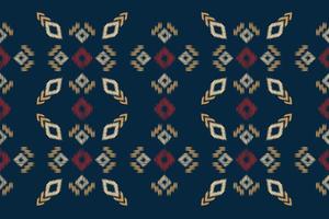 ethnique ikat en tissu modèle géométrique style.africain ikat broderie ethnique Oriental modèle marine bleu Contexte. abstrait, vecteur, illustration.pour texture, vêtements, écharpe, décoration, tapis. vecteur