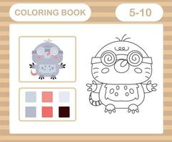 coloration livre ou page dessin animé mignonne taupe,éducation Jeu pour des gamins âge 5 et dix année vieux vecteur