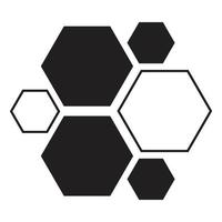 nid d'abeille vecteur icône conception. hexagone plat icône.