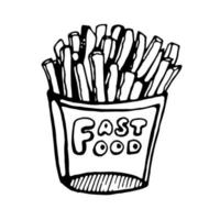 français frites. vecteur clipart