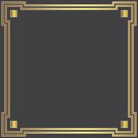 d'or islamique carré Cadre vecteur
