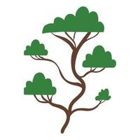élégant bonsaï arbre ,bien pour graphique conception Ressource, pamphlets, affiches, bannières, et plus. vecteur