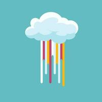 multicolore peindre égouttage de une nuage vecteur illustration graphique