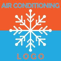 air conditionnement service. parfait logo avec flocon de neige pour air conditionnement entreprise. ac un service logo. vecteur