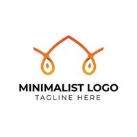 minimaliste lettre logo conception concept vecteur