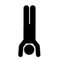 appui renversé vecteur agrafe art, bâton chiffre, pictogramme, stickman