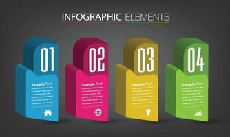 modèle de zone de texte moderne, infographie de bannière vecteur