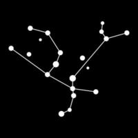 andromède constellation carte. vecteur illustration.