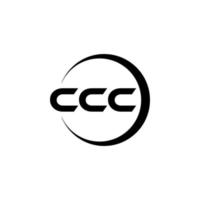 ccc lettre logo conception dans illustration. vecteur logo, calligraphie dessins pour logo, affiche, invitation, etc.