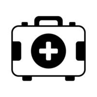 le premier aide trousse icône typiquement représente une collection de Provisions et équipement utilisé à fournir médical assistance dans urgence situations vecteur