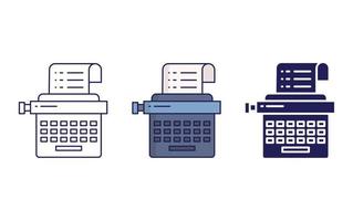 icône de vecteur de machine à écrire