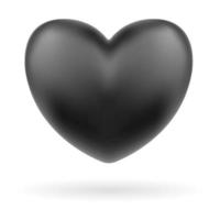 icône du logo coeur noir sur fond blanc vecteur
