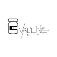 vaccin tube, convoitise 19 icône, anti vaccin. puce et anti puce vecteur