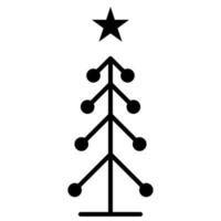Noël arbre contour icône, vecteur Facile ligne signe. content Nouveau année fête conception.