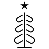 Noël arbre griffonnage icône esquisser ligne vecteur. content Nouveau année fête conception. vecteur