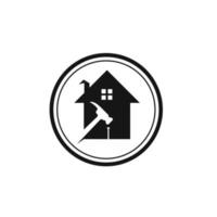 icônes de logo et de symboles de bâtiments d'accueil vecteur