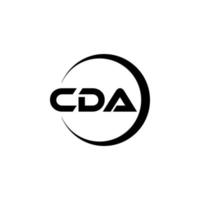 cda lettre logo conception dans illustration. vecteur logo, calligraphie dessins pour logo, affiche, invitation, etc.