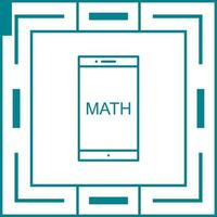 étudier les mathématiques sur l'icône de vecteur mobile