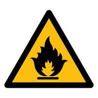attention au symbole des gaz inflammables vecteur