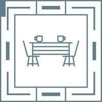 icône de vecteur de table à manger