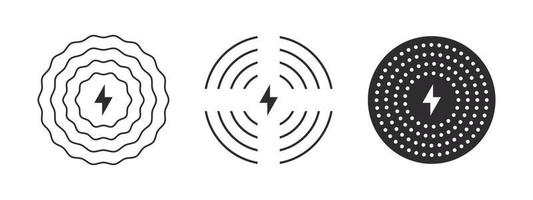 sans fil chargeur Icônes. magnétique chargeur. téléphone charge Facile illustration. vecteur évolutif graphique