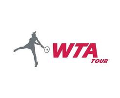 wta tour symbole logo femmes tennis association conception vecteur abstrait illustration