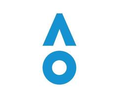 australien ouvert logo symbole bleu tournoi tennis le championnats conception vecteur abstrait illustration