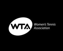 aux femmes tennis association symbole blanc logo tournoi ouvert le championnats conception vecteur abstrait illustration avec noir Contexte