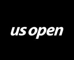 nous ouvert symbole logo Nom blanc tournoi tennis le championnats conception vecteur abstrait illustration avec noir Contexte