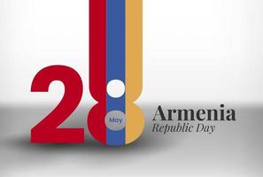 Arménie république journée Contexte conception avec typographie de 28e mai indépendance journée conception illustration vecteur