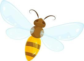 vecteur illustration de abeille, dessin animé insecte, en volant guêpe, mon chéri abeille