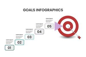 buts infographie modèle conception pour affaires présentation vecteur