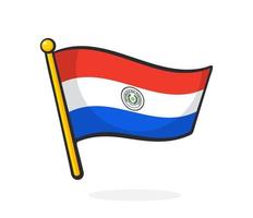dessin animé illustration de nationale drapeau de paraguay sur drapeau vecteur
