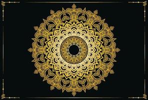 fond de mandala de luxe avec motif arabesque doré style oriental islamique arabe vecteur