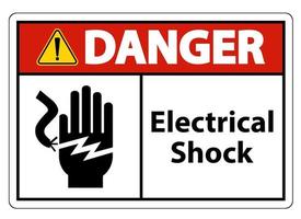 signe de symbole d'électrocution de choc électrique vecteur