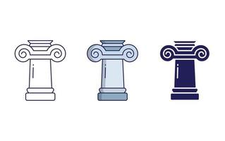 ionique grec pilier vecteur icône