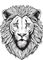 lion.mascotte templates.vector illustration mandala pour vinyle Coupe vecteur