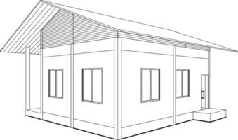 3d illustration de industriel bâtiment vecteur